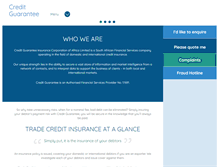 Tablet Screenshot of creditguarantee.co.za